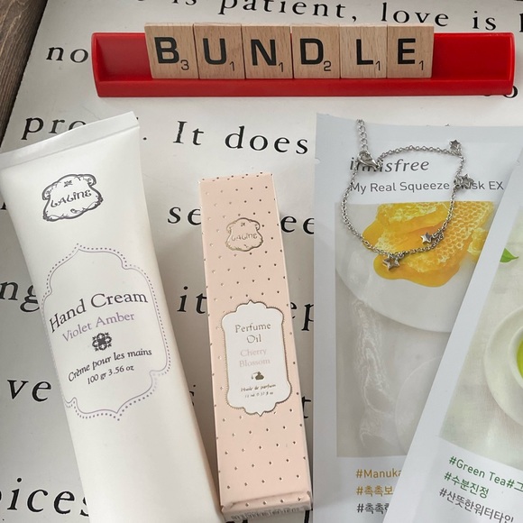 Bundle Hand cream , perfume roller, face masks & free silver fashion bracelet. - Picture 3 of 4